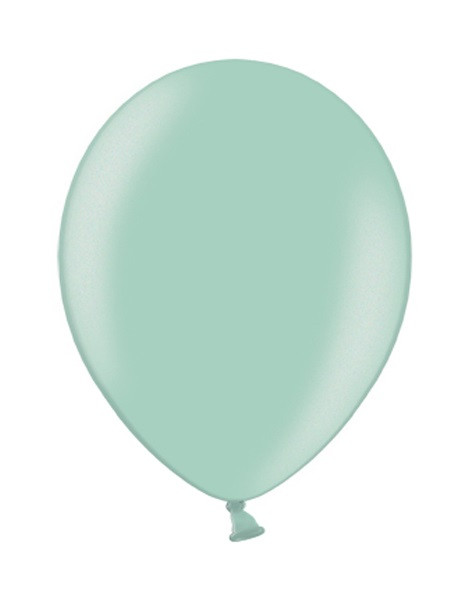 Balony Strong metaliczne miętowo zielone 30 cm 10 szt