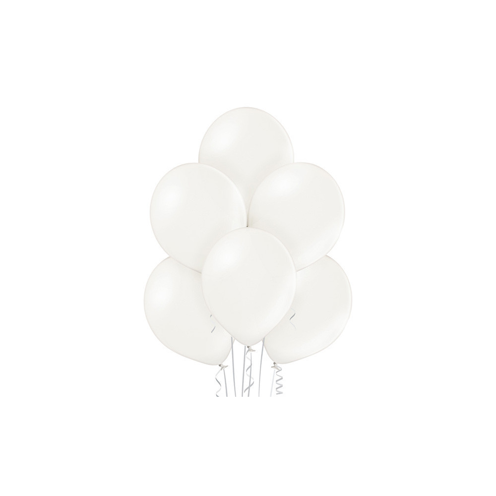 Balony metaliczne białe 25 cm 100 szt