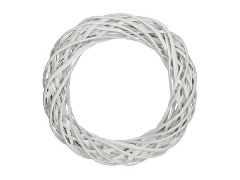 Wianek pleciony, wiklinowy, baza do stroików - DpCraft - szary, 35 cm