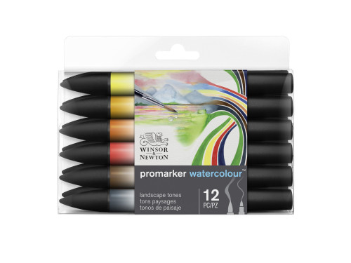 Zestaw Promarker Watercolor - Winsor & Newton - Landscape, 12 szt.