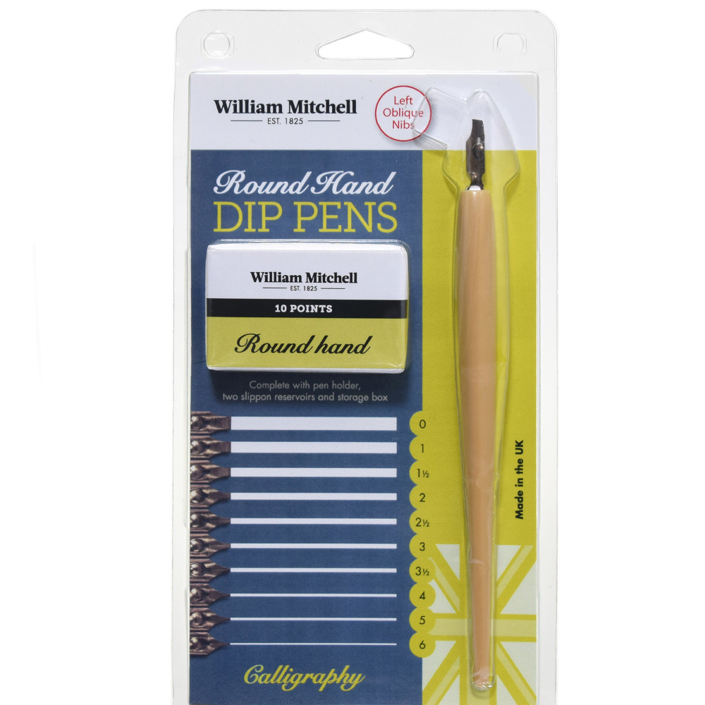 Zestaw do kaligrafii dla leworęcznych - William Mitchell - Round Hand Dip Pens