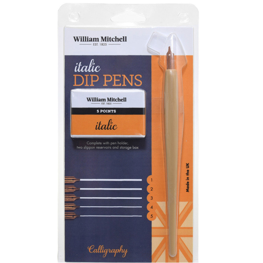 Set of Italic Dip Pens - William Mitchell