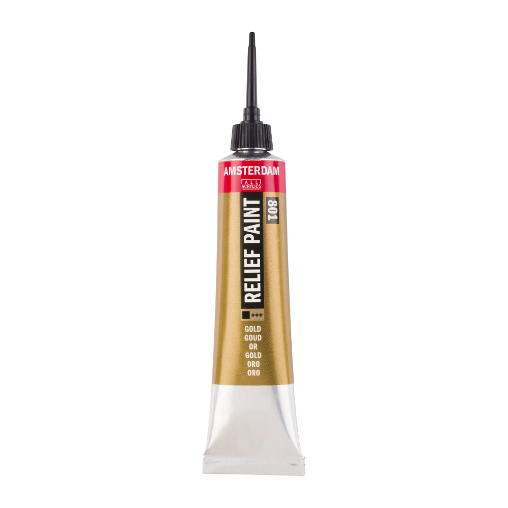 Relief glass paint tube - Amsterdam - Gold, 20 ml