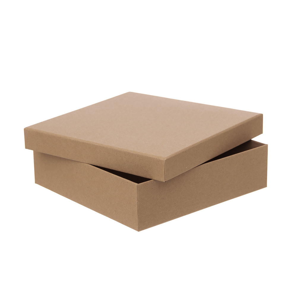 Carton box - DpCraft - kraft, 23,5 x 23,5 x 6,5 cm