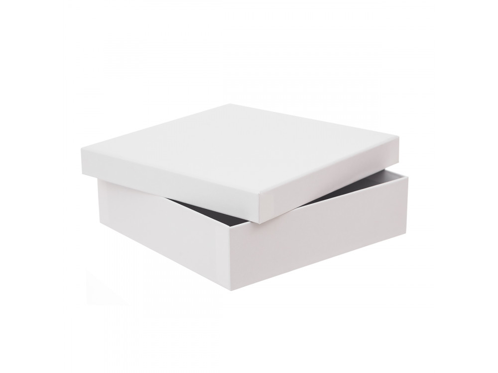 Pudełko tekturowe - DpCraft - białe, 23,5 x 23,5 x 6,5 cm