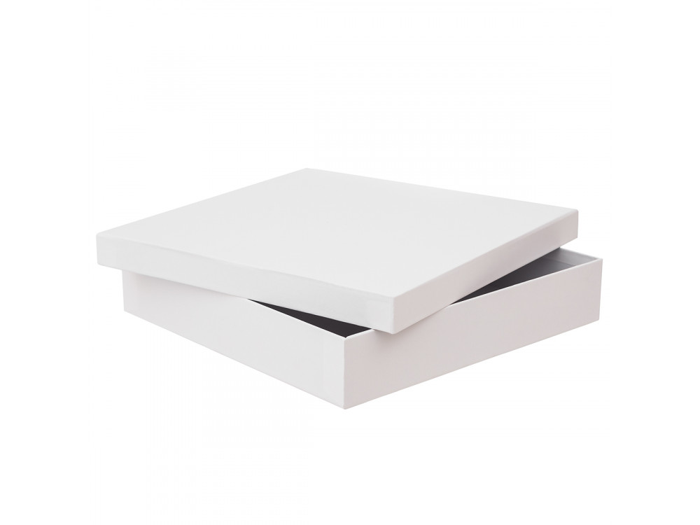 Pudełko tekturowe - DpCraft - białe, 33,5 x 33,5 x 6,5 cm