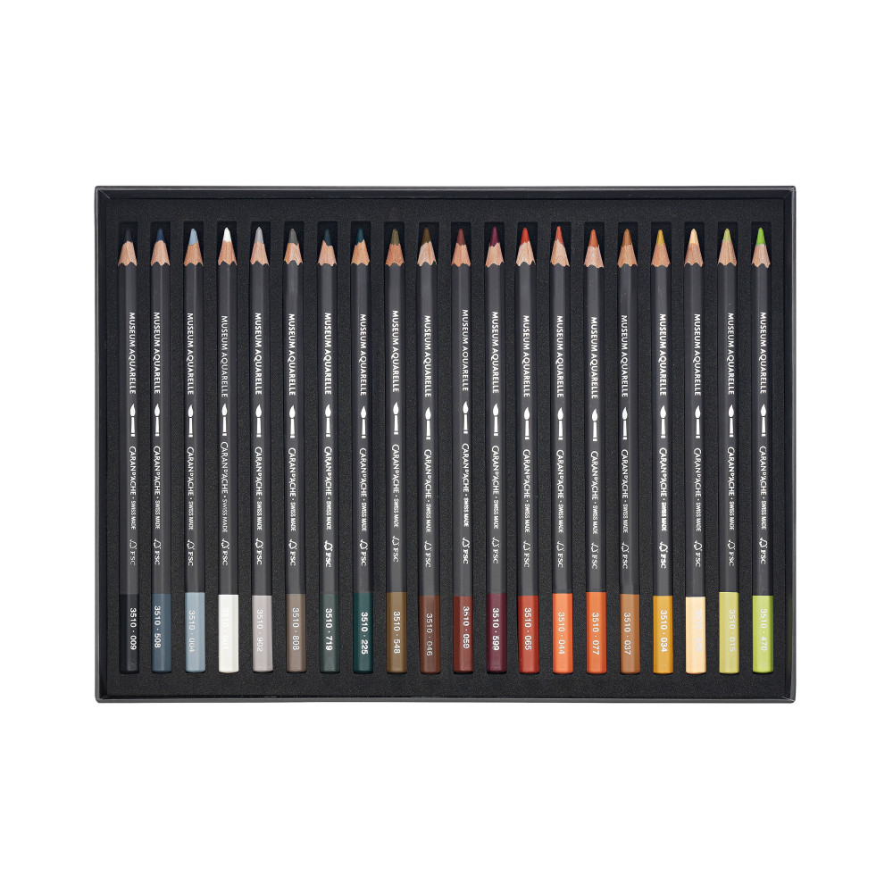 Set of watercolor pencils Museum Aquarelle - Caran d'Ache - 40 pcs.