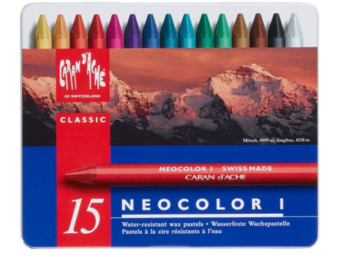 Zestaw pasteli woskowych Neocolor I - Caran d'Ache - 15 szt.