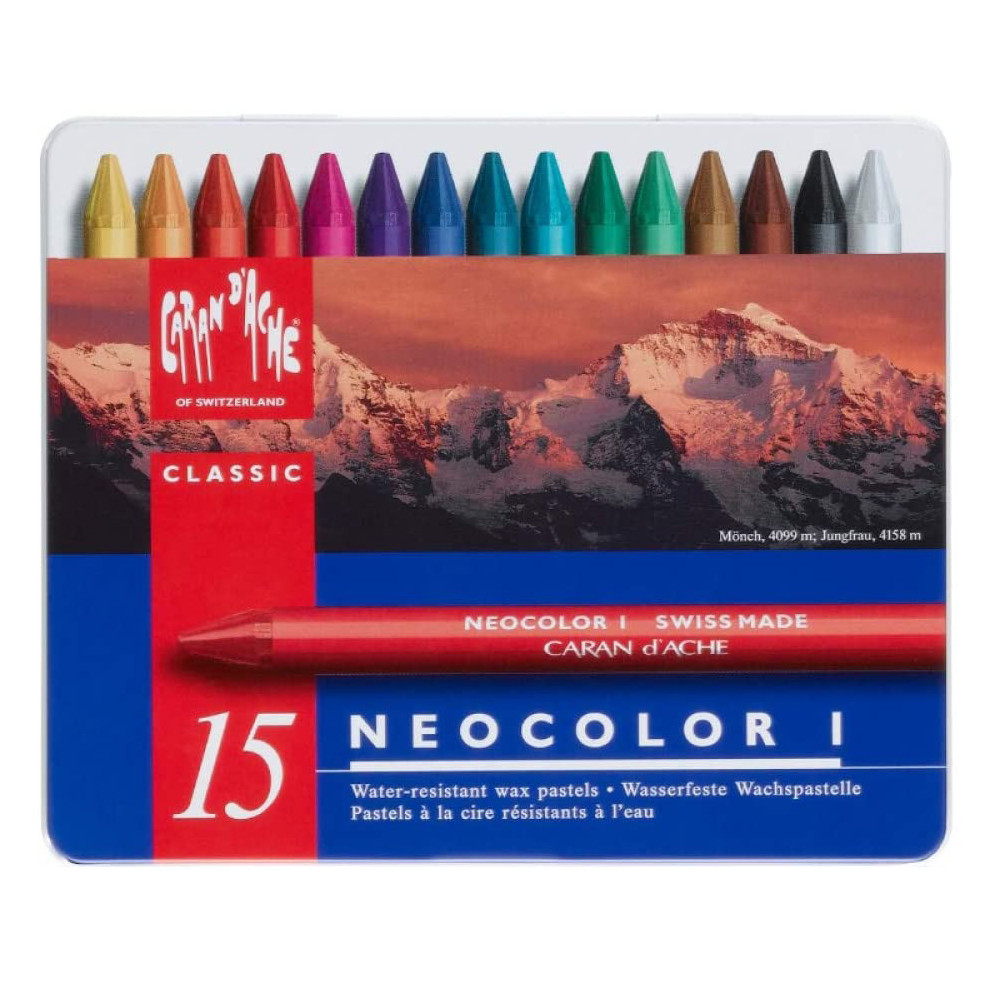 Set of Neocolor I wax pencils - Caran d'Ache - 15 pcs.