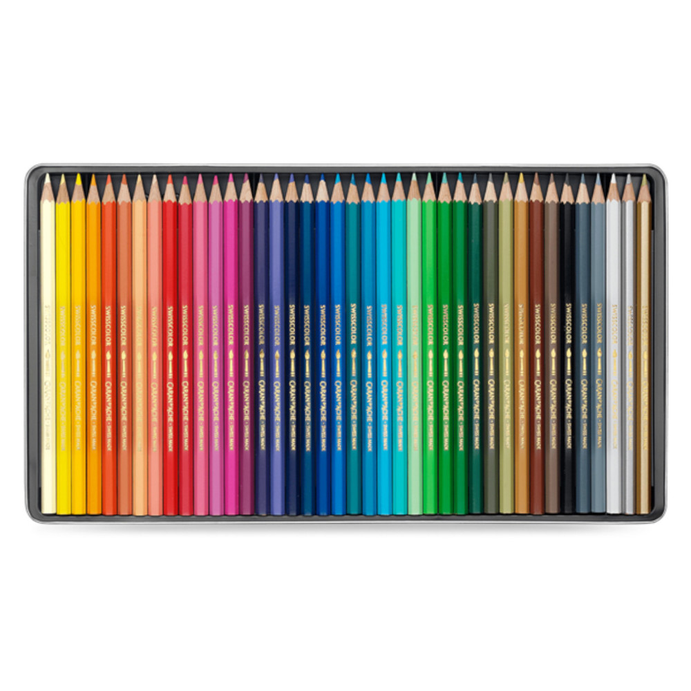 Set of watercolor Swisscolor pencils - Caran d'Ache - 40 colors