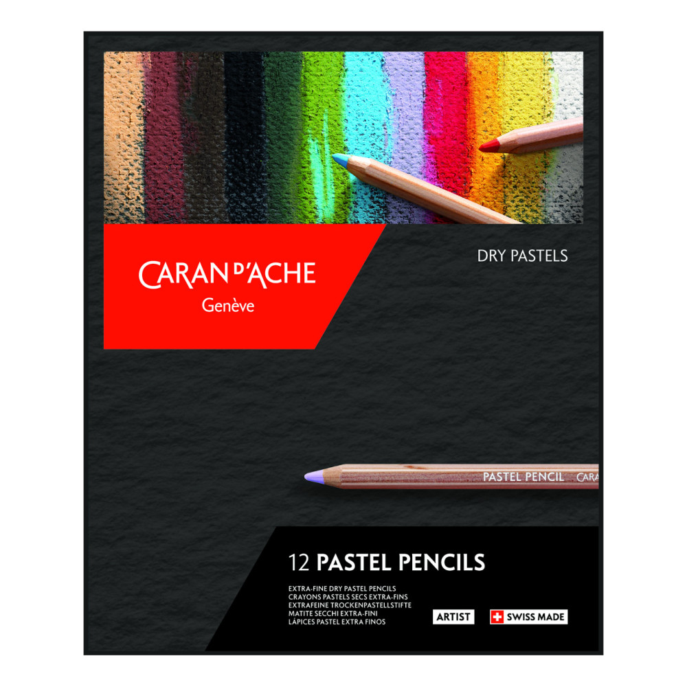 Set of dry Pastel Pencils - Caran d'Ache - 12 colors