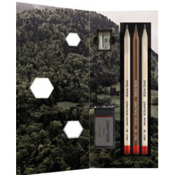 Set of Swiss Wood pencils - Caran d'Ache - 3 pcs.