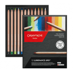 Zestaw kredek ołówkowych Luminance - Caran d'Ache - 12 kolorów