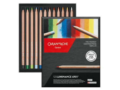 Set of Luminance pencils - Caran d'Ache - 12 colors