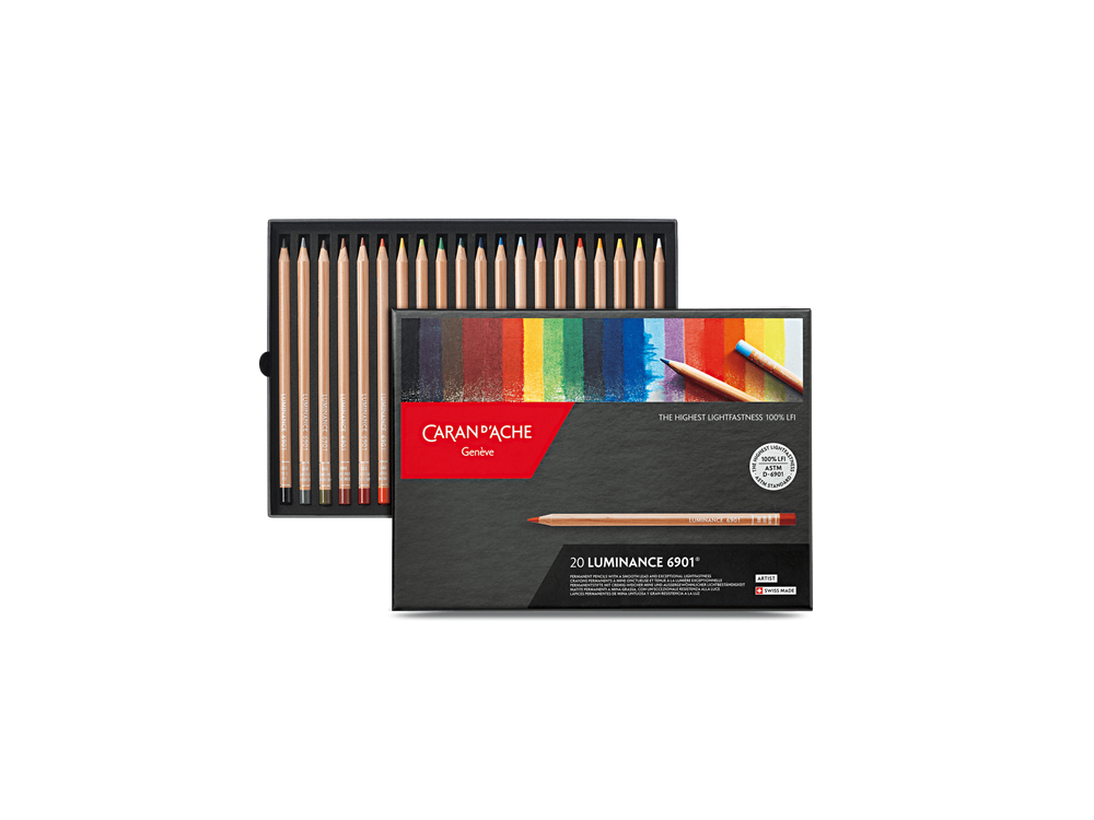 Set of Luminance pencils - Caran d'Ache - 20 colors
