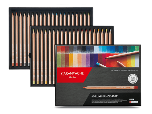 Zestaw kredek ołówkowych Luminance - Caran d'Ache - 40 kolorów