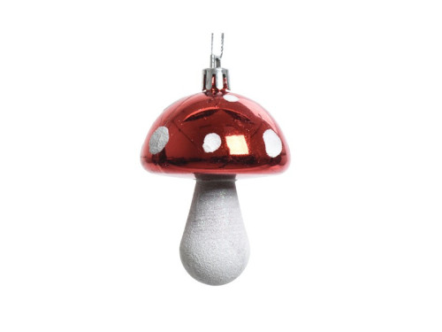 Mushroom bauble - 5 x 7,5 cm, 2 pcs.