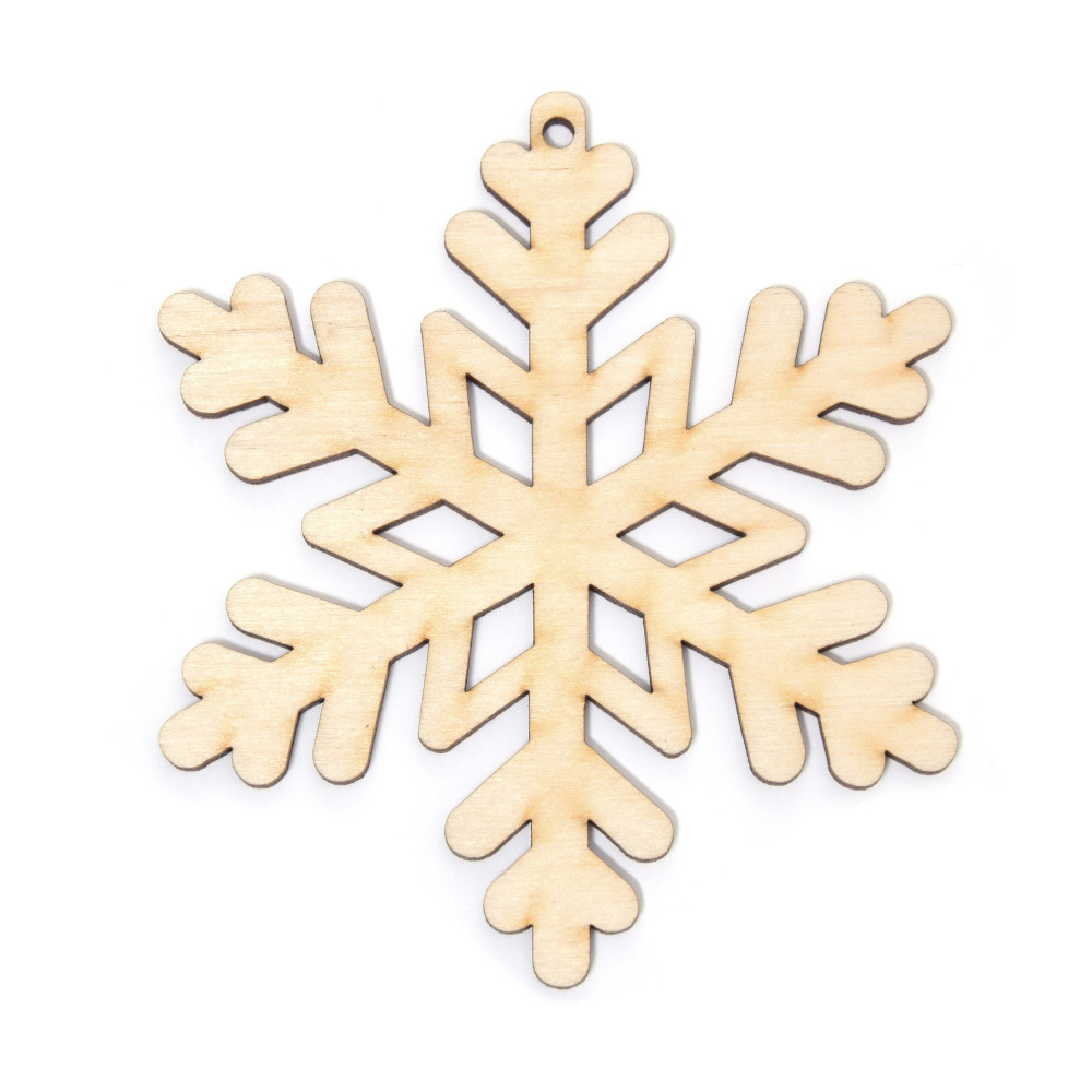 Wooden snowflake pendant - Simply Crafting - 9 cm