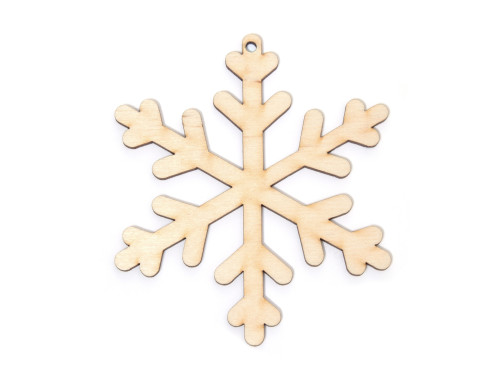 Wooden snowflake pendant - Simply Crafting - 9 cm