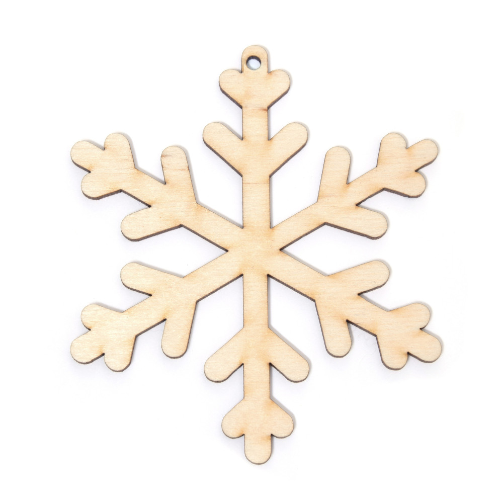 Wooden snowflake pendant - Simply Crafting - 9 cm