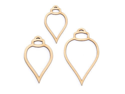 Wooden elements, icicles pendants - Simply Crafting - 3 pcs.