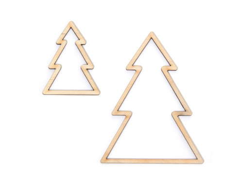 Wooden elements, Christmas tree pendants - Simply Crafting - 2 pcs.