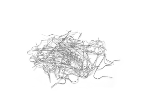 Metal bulb hangers, pendants - silver, 35 mm, 50 pcs.