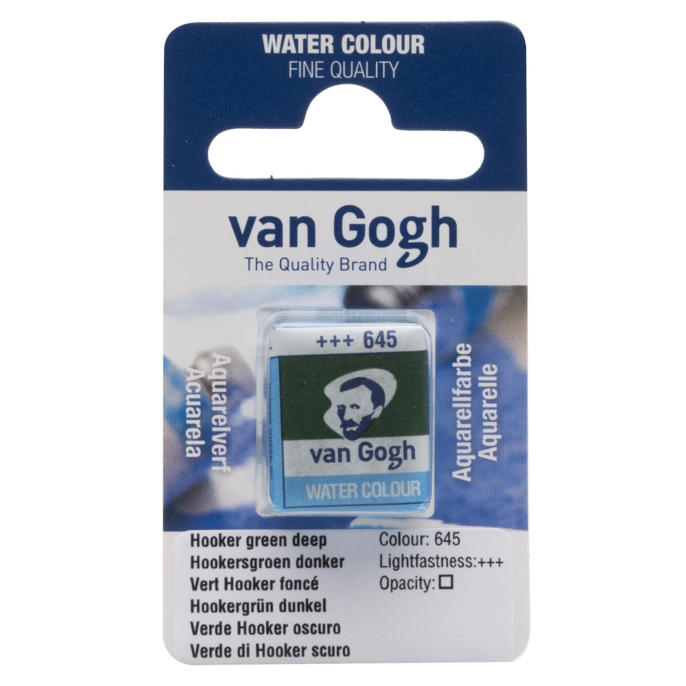 Watercolor pan paint - Van Gogh - Hooker Green Deep