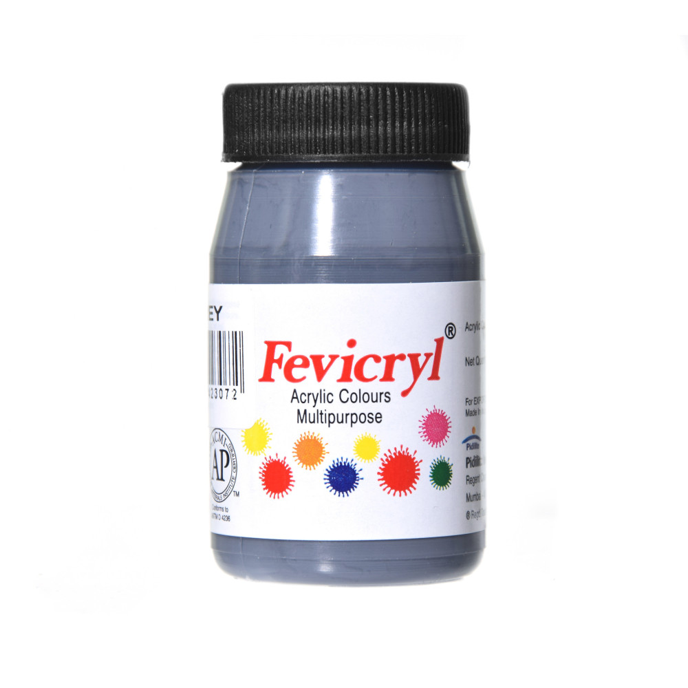 Acrylic paint for fabrics Fevicryl - Pidilite - grey, 50 ml