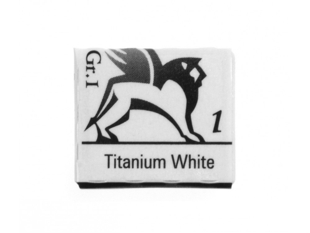 Akwarele w półkostkach - Renesans - 1, titanium white, 1,5 ml