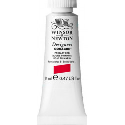 Gouache paint in tube - Winsor & Newton - Primary Red, 14 ml
