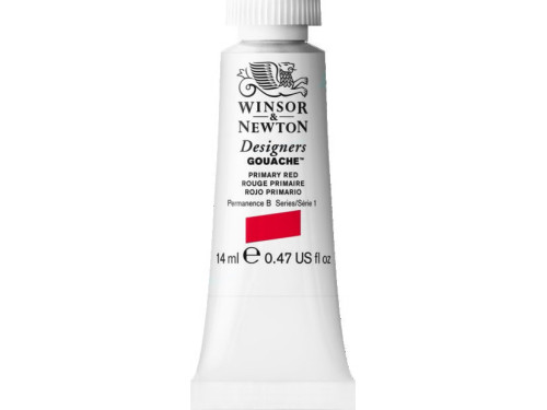 Farba gwasz Designers Gouache - Winsor & Newton - Primary Red, 14 ml