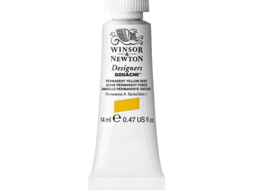 Farba gwasz Designers Gouache - Winsor & Newton - Permanent Yellow Deep, 14 ml