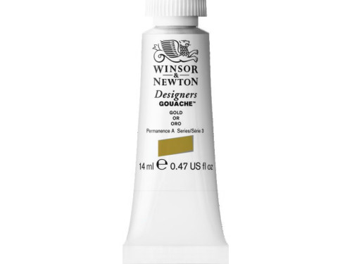 Gouache paint in tube - Winsor & Newton - Gold, 14 ml