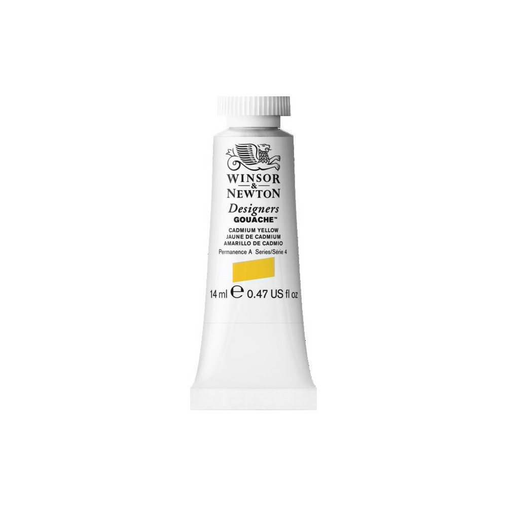 Gouache paint in tube - Winsor & Newton - Cadmium Yellow, 14 ml