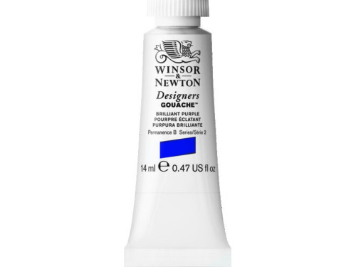 Farba gwasz Designers Gouache - Winsor & Newton - Brilliant Purple, 14 ml