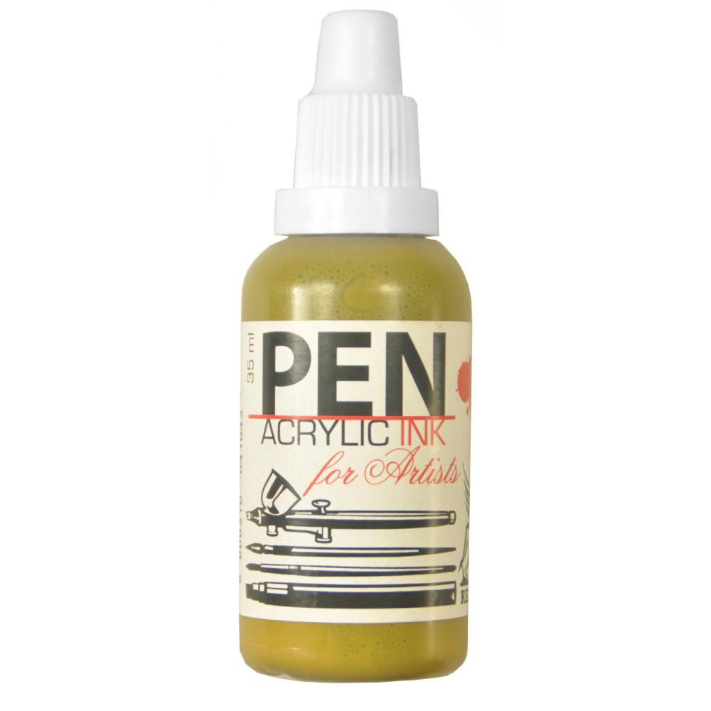 Pen acrilic ink - Renesans - green ochre, 35 ml