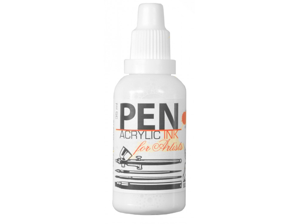 Pen acrilic ink - Renesans - titanium white, 35 ml