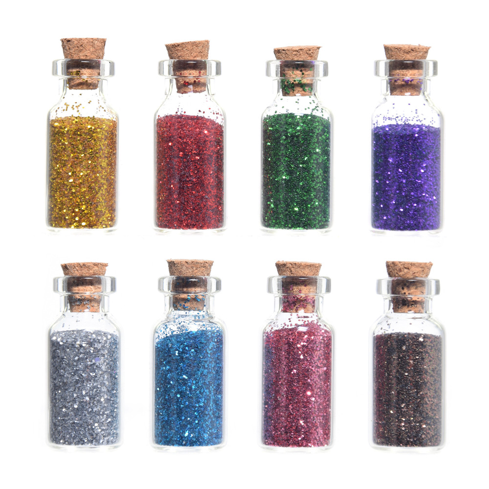 Glitter in bottles - 8 colors x 7 g