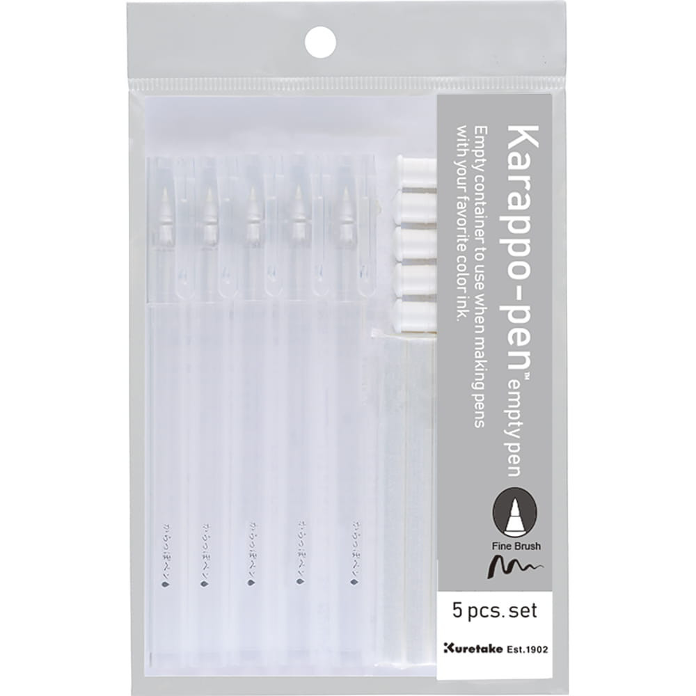 Set of Karappo Empty Pens - Kuretake - 5 pcs.