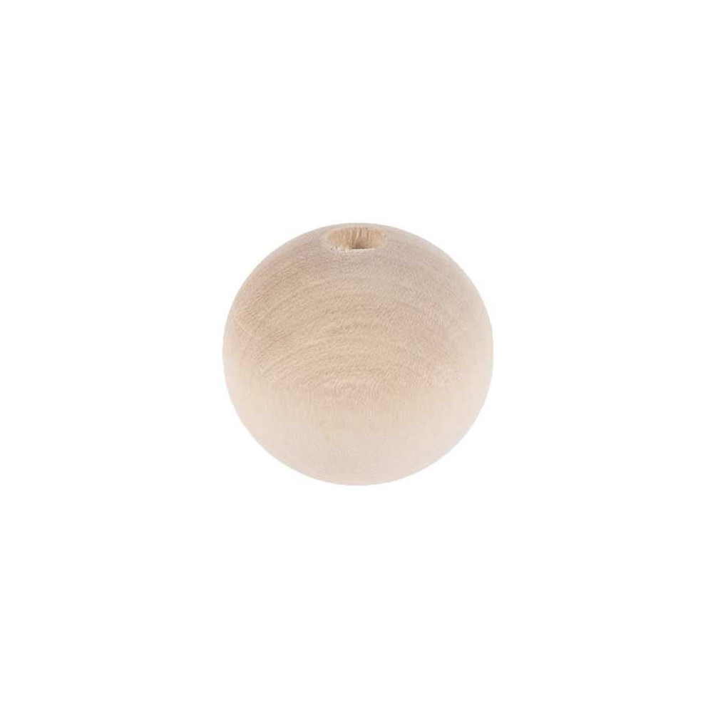 Wooden bead - 20 mm, 10 pcs.