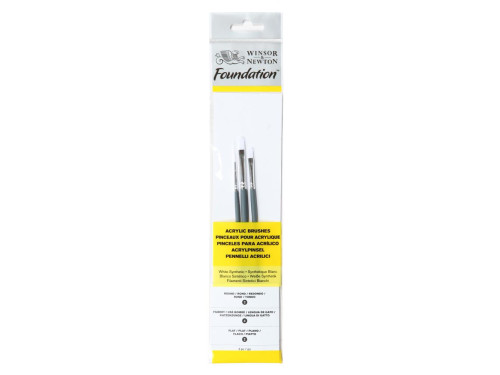 Foundation acrylic brushes - Winsor & Newton - 3 pcs.