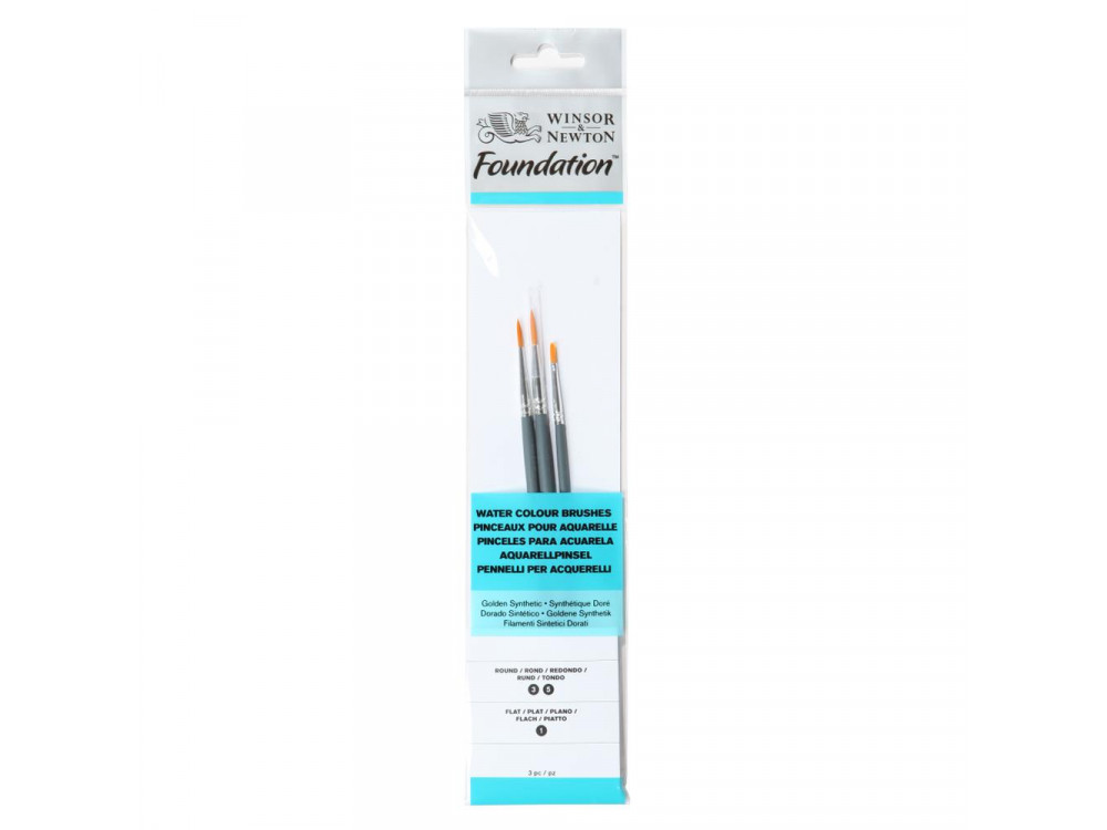 Foundation watercolor brushes - Winsor & Newton - 3 pcs.