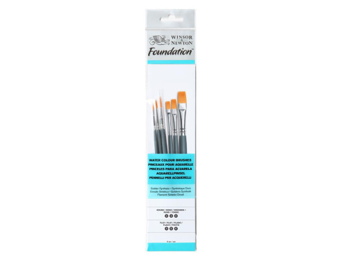 Foundation watercolor brushes - Winsor & Newton - 6 pcs.
