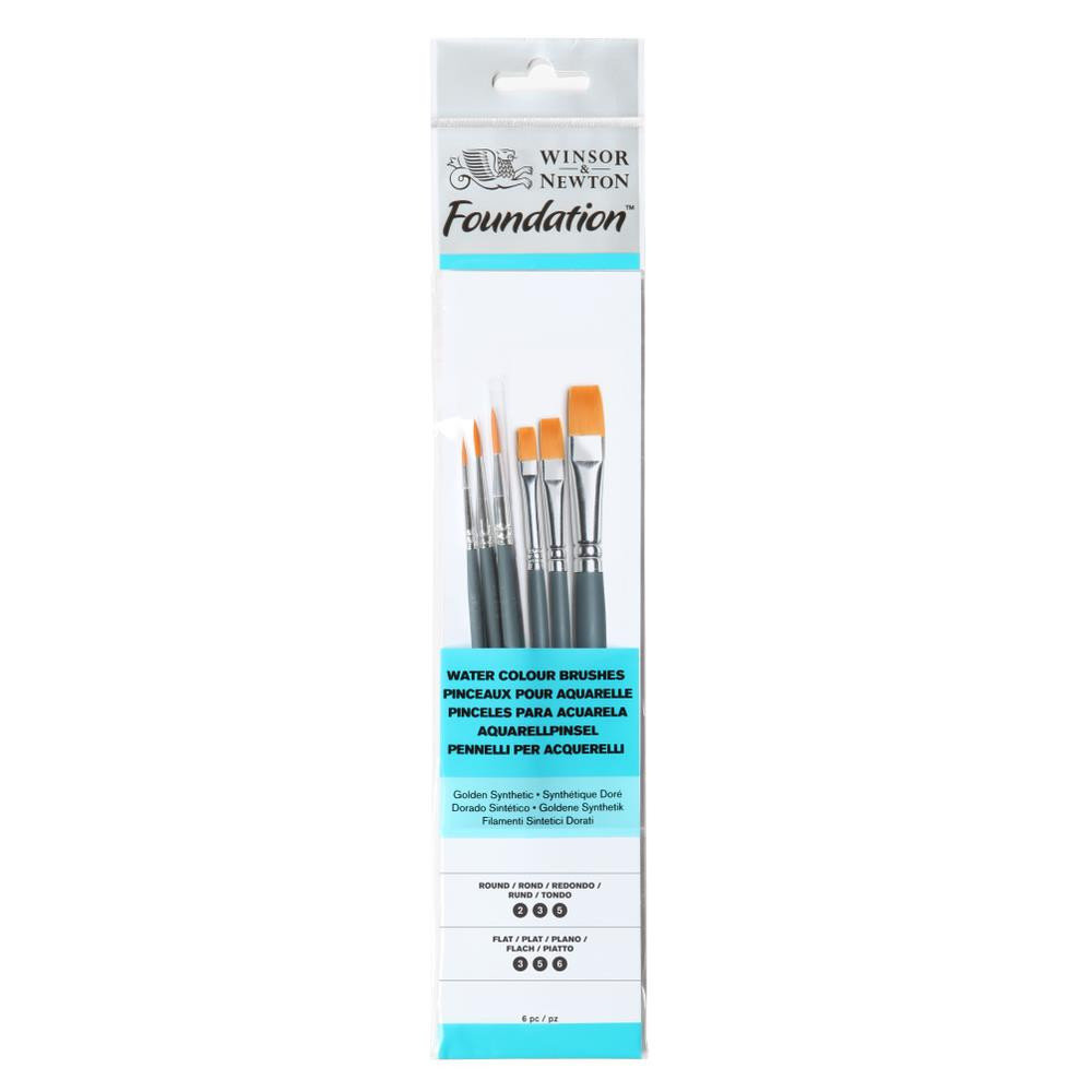 Foundation watercolor brushes - Winsor & Newton - 6 pcs.
