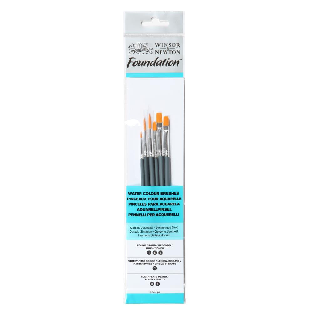 Foundation watercolor brushes - Winsor & Newton - 6 pcs.