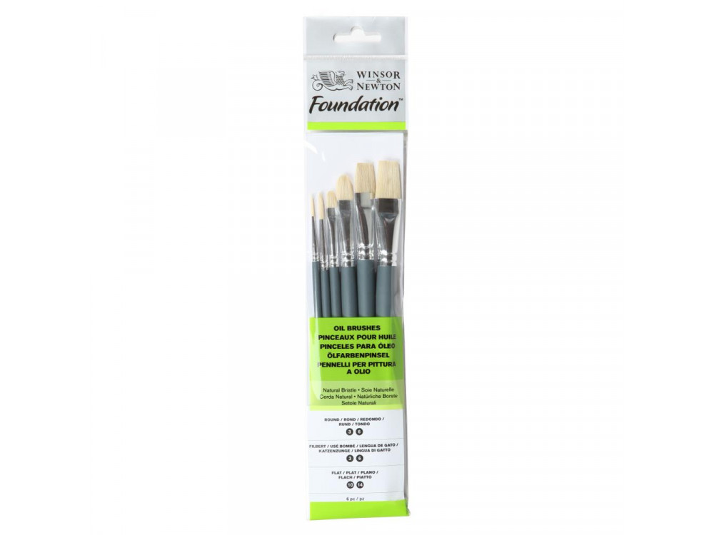 Foundation oil brushes - Winsor & Newton - 6 pcs.