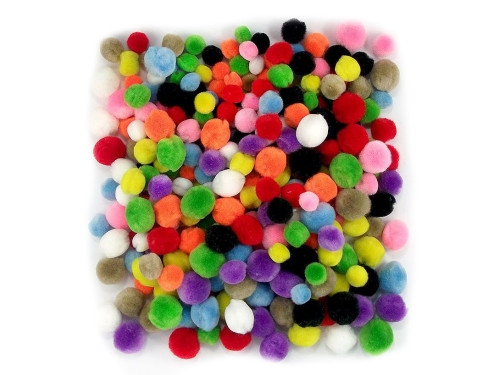Assorted acrylic Pom Poms, 300 pcs