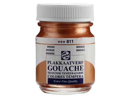 Gouache Extra Fine paint in a bottle - Talens - Bronze, 50 ml