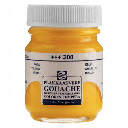 Gouache Extra Fine paint in a bottle - Talens - Yellow, 50 ml